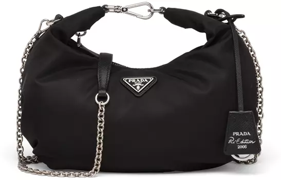 PRADA Женская нейлоновая сумка Re-Edition, черная