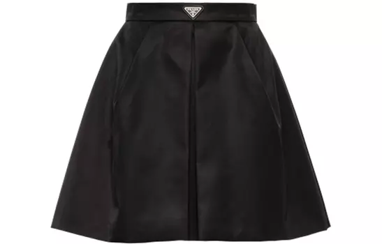 Юбка женская Prada с логотипом, черный