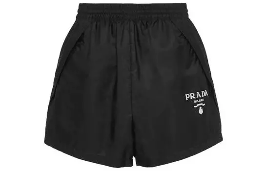 Шорты женские Prada на эластичной резинке, черный
