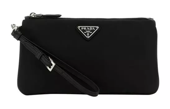 PRADA Женский черный нейлоновый клатч Re-Nylon