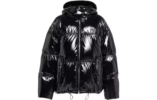 Пуховик женский Prada на молнии, черный