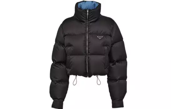 Пуховик женский Prada, черный / синий