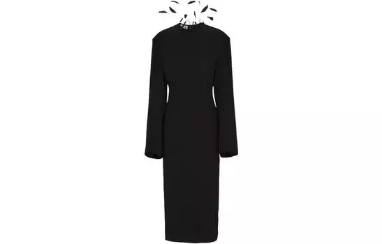 PRADA Женское платье с длинными рукавами, цвет Black