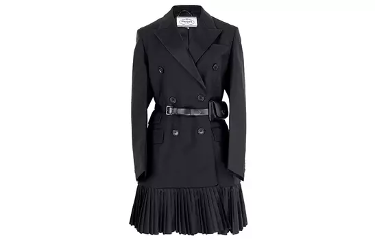 Женское платье Prada с длинными рукавами, черный