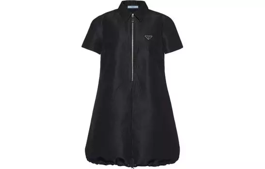 PRADA Женское платье с короткими рукавами, цвет Black