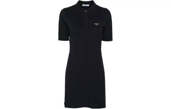 PRADA Женское платье с короткими рукавами, цвет Black