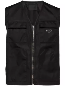 Prada жилет Re-Nylon, черный