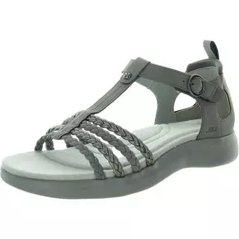 Прага женские повседневные сандалии с пряжкой и ремешками JBU by Jambu, серый/бронзовый