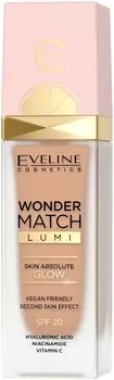 Праймер для лица Eveline Wonder Match Lumi SPF20, 25 Sand Beige