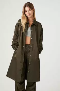 Практичная куртка с капюшоном Forever 21, оливковый