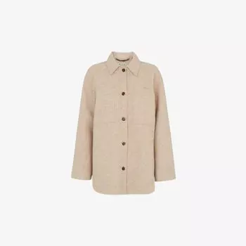 Практичная рубашка из смесовой шерсти Whistles, бежевый