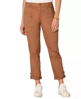 Практичные джинсы с высокой посадкой Petite "Ab"solution Democracy, коричневый