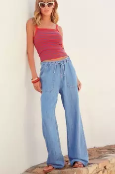 Практичные широкие джинсы Next, синий