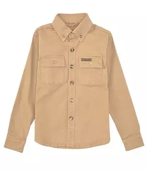 Правильно завязанная рабочая рубашка с длинными рукавами для больших мальчиков 8–16 лет Properly Tied, коричневый