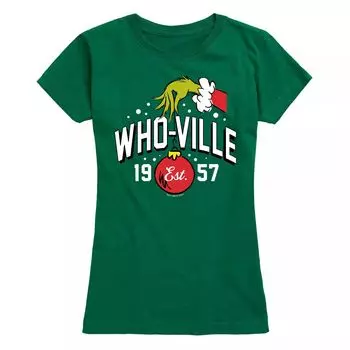 Праздничная футболка Dr. Seuss Whoville Grinch для юниоров Licensed Character