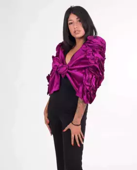 Праздничная шаль из тафты цвета фуксии MR Complements, фуксия