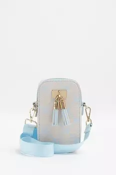 Праздничная сумка для девочки с бахромой River Island, синий