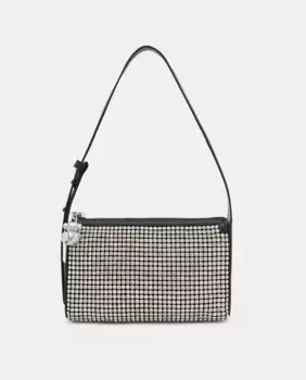 Праздничная сумка с розовыми стразами и застежкой-молнией Tous, серебряный