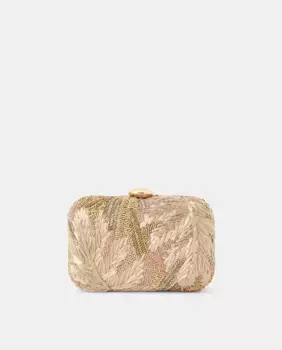 Праздничная сумка с вышивкой из рафии Latouche, цвет 250 Nude