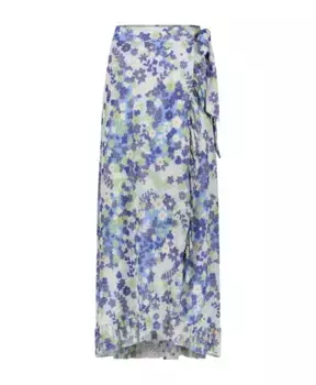 Праздничная юбка с рюшами и узором пейсли Fabienne Chapot, синий
