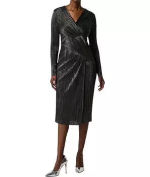 Праздничное платье с V-образным вырезом черного цвета Joseph Ribkoff