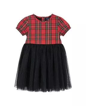 Праздничное платье в клетку Andy & Evan, красный