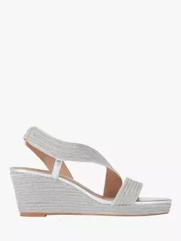 Праздничные сандалии на танкетке Carvela, серебряный