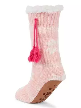 Праздничные тапочки-носки из искусственного меха Jane And Bleecker, цвет Sweet Pink