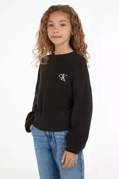 Праздничный джемпер металлик Calvin Klein Jeans, черный