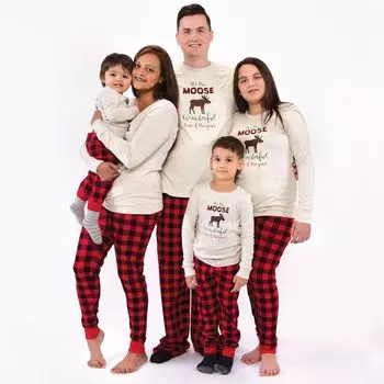 Праздничный хлопковый комбинезон для мальчиков Hudson, 2 шт., Moose Wonderful Time Hudson Baby