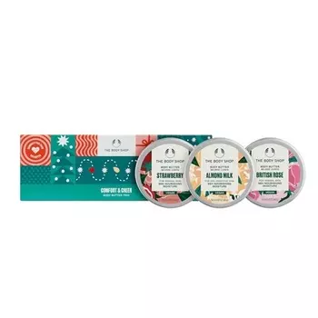 Праздничный подарочный набор из трех предметов The Body Shop Comfort & Cheer Body Butter Trio