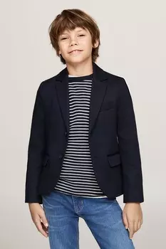 Праздничный тканый блейзер Tommy Hilfiger, синий