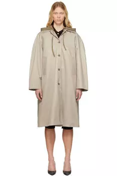 Праздничный тренч цвета хаки Birrot