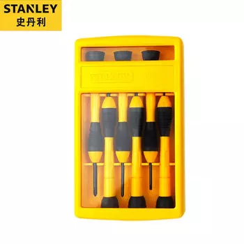 Прецизионная отвертка Stanley, 6 предметов, многофункциональный набор отверток для ремонта часов, отвертка 66-052-1-23C