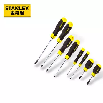 Прецизионная отвертка Stanley, набор из 8 предметов, ручная резиновая ручка из хромованадиевой стали, магнитная отвертка, антикоррозийная и антикоррозийная STHT92004-8