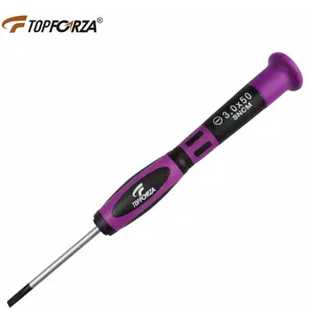 Прецизионная отвертка TOPFORZA, маленькая шлицевая отвертка, отвертка для мобильного телефона, ноутбука, конус-3,0x50 мм, SD-05S05