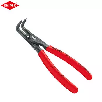 Прецизионные клещи для наружных стопорных колец KNIPEX, угловой вал 90°, внешний суппорт, угловые клещи 10–25 мм, плоскогубцы для стопорных колец, клещи для стопорных колец 49 21 A11