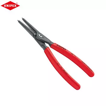 Прецизионные плоскогубцы для внешних стопорных колец KNIPEX, вал с прямой головкой, внешний суппорт, 10–25 мм, плоскогубцы для стопорных колец с прямой горловиной, плоскогубцы для стопорных колец 49 11 A1
