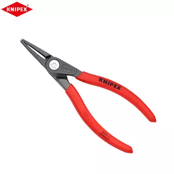 Прецизионные плоскогубцы для внутренних стопорных колец KNIPEX. 9-дюймовый внутренний суппорт с прямым отверстием. 40–100 мм. плоскогубцы с прямым отверстием для стопорных колец. плоскогубцы для стопорных колец. 48 11 J3.