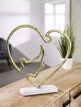 Предмет настенного декора GILDE "Скульптура Современное лицо" 39х40х7,5 см, цвет goldfarben