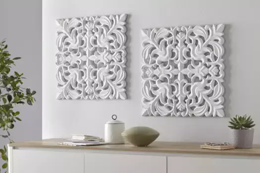 Предмет украшения стены для домашнего дела Home affaire 52х52х4 см, белый