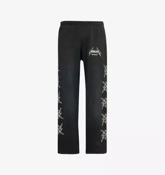 Представляем спортивные штаны свободного кроя из хлопкового трикотажа с фирменным принтом в честь 40-летия x Metallica Represent, черный