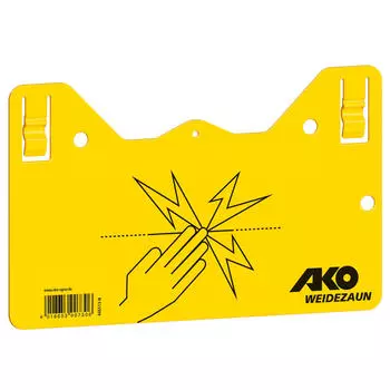 Предупреждающий знак AKO электрического забора, желтый