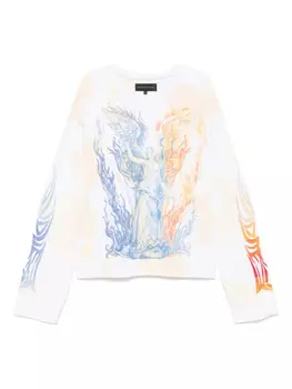 Предварительное условие Крылатая толстовка Boro Who Decides War, белый