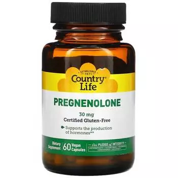 Прегненолон Country Life 30 мг, 60 капсул