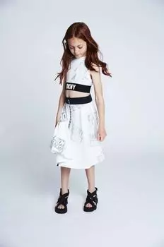 Прекрасная детская юбка DKNY, белый