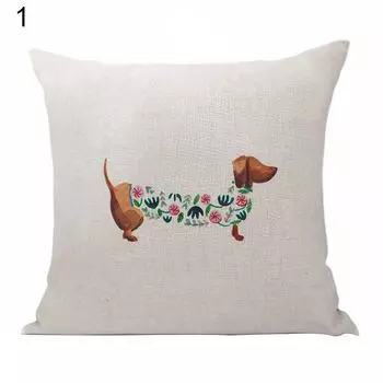 Прекрасная подушка для собаки с колбасой, чемодан, льняная поясная наволочка для кафе, дома, автомобиля, дивана-1 # Stuttg
