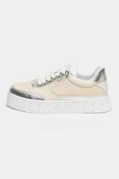 Прекрасные спортивные туфли из экокожи с сетчатыми вставками Liu Jo, белый