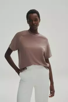 Премиальная футболка с короткими рукавами Next, коричневый