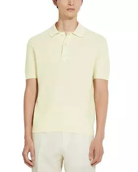 Премиальная хлопковая поло ZEGNA, желтый